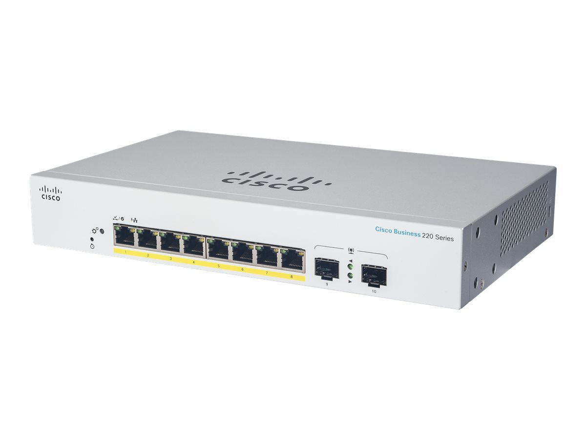 Cisco Business 220 Series CBS220-8T-E-2G - switch - 10 ports - smart - rack