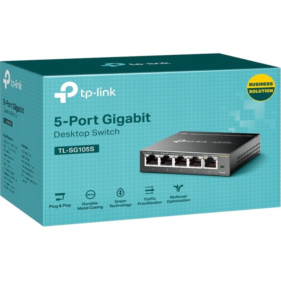 Thumbnail 4 of 9 for TP-Link TL-SG105S - 5 Port Gigabit Ethernet Switch