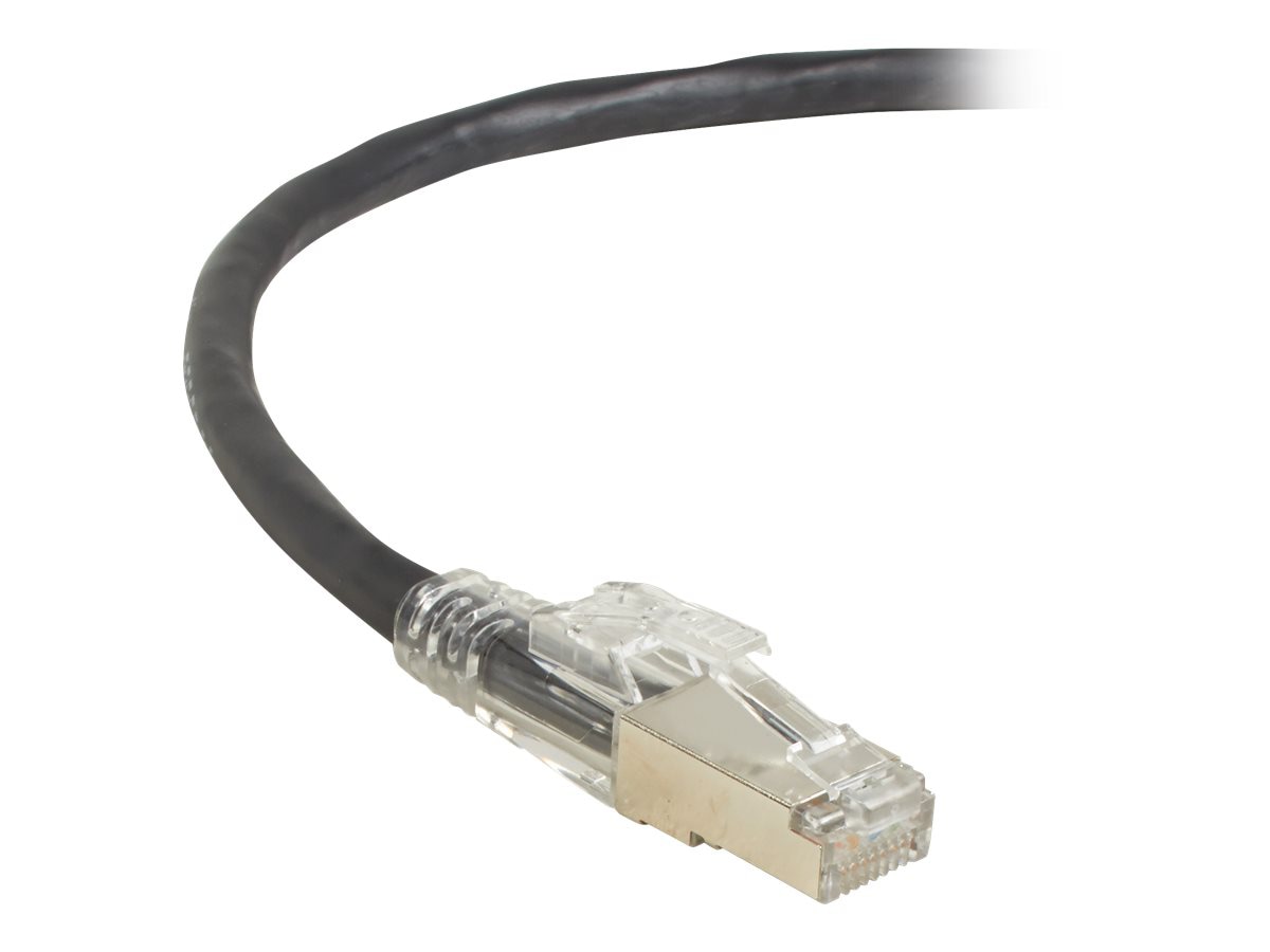 Black Box GigaTrue 3 75" CAT6 Shielded Ethernet Cable - Black