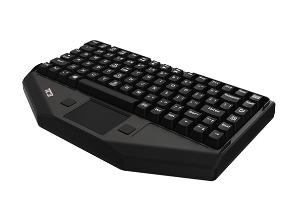 TG3 USB Red Backlit Keyboard with Center Touchpad - Black
