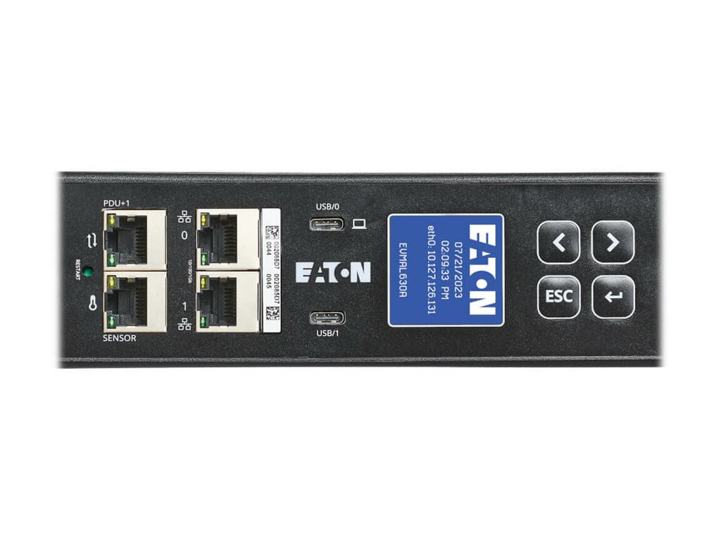 Thumbnail 6 of 6 for Eaton Single-Phase Managed Rack PDU G4, 208V, 24 Outlets, 24A, 5.8kW, L6-30 Input, 10 ft. Cord, 0U Vertical