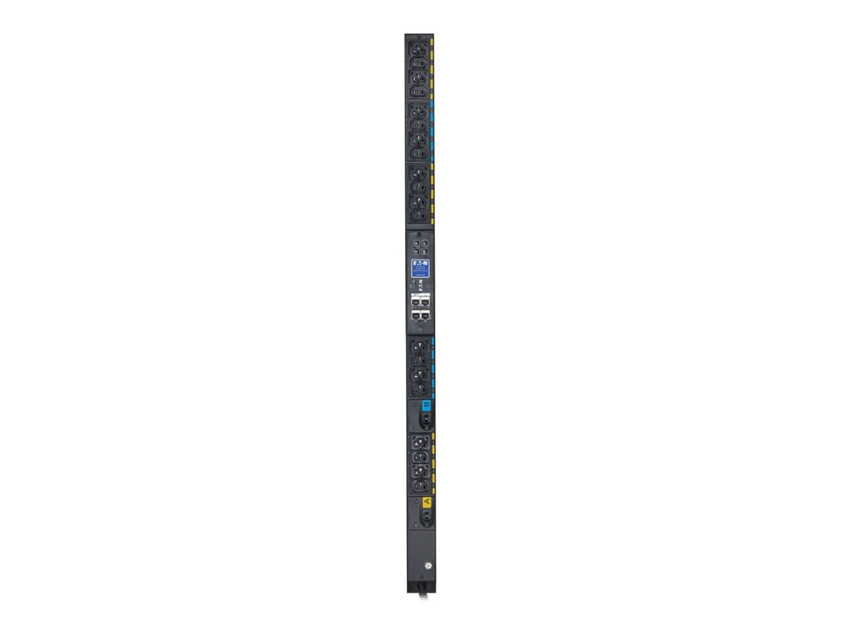 Eaton Single-Phase Managed Rack PDU G4, 208V, 20 Outlets, 24A, 5.8kW, L6-30 Input, 10 ft. Cord, 0U Vertical