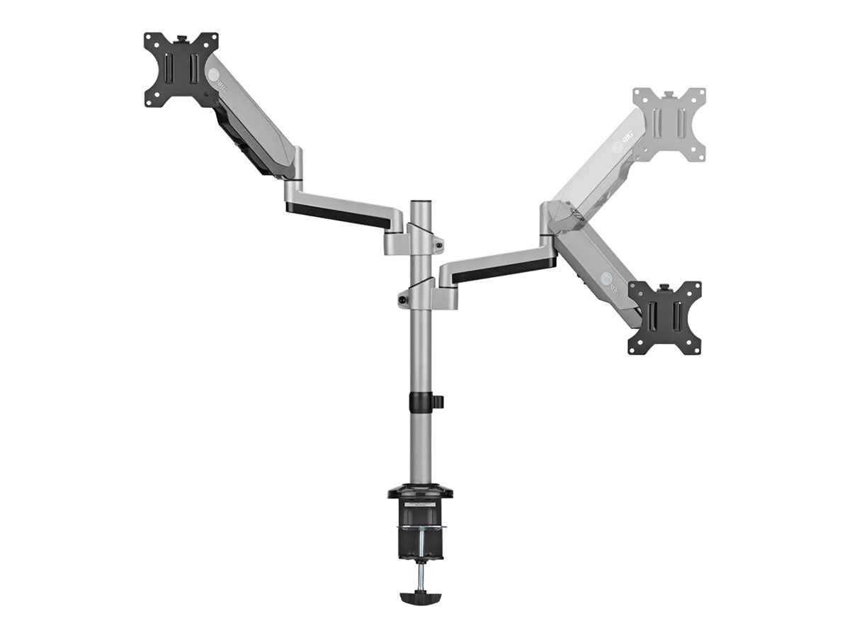 Thumbnail 2 of 9 for SIIG Dual Stacked Monitor Arm Desk Mount - 17" - 32" - Max Load 19.8lbs each - VESA 75/100mm mounting kit - for 2 LCD