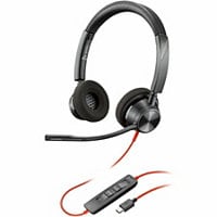 Poly Blackwire 3320 Stereo USB-C Headset +USB-C/A Adapter