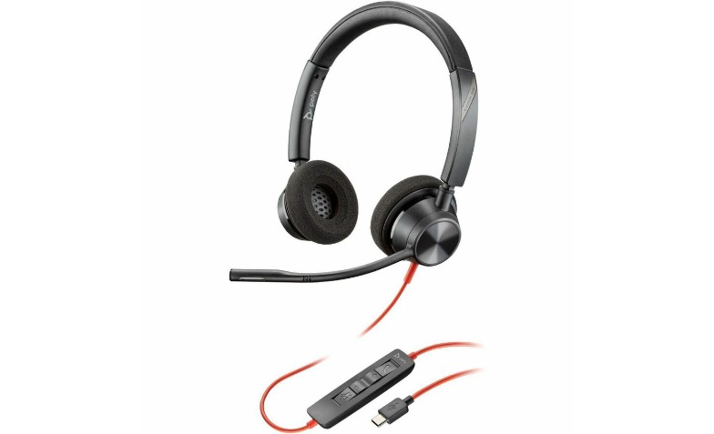 Poly Blackwire 3320 Stereo USB-C Headset +USB-C/A Adapter