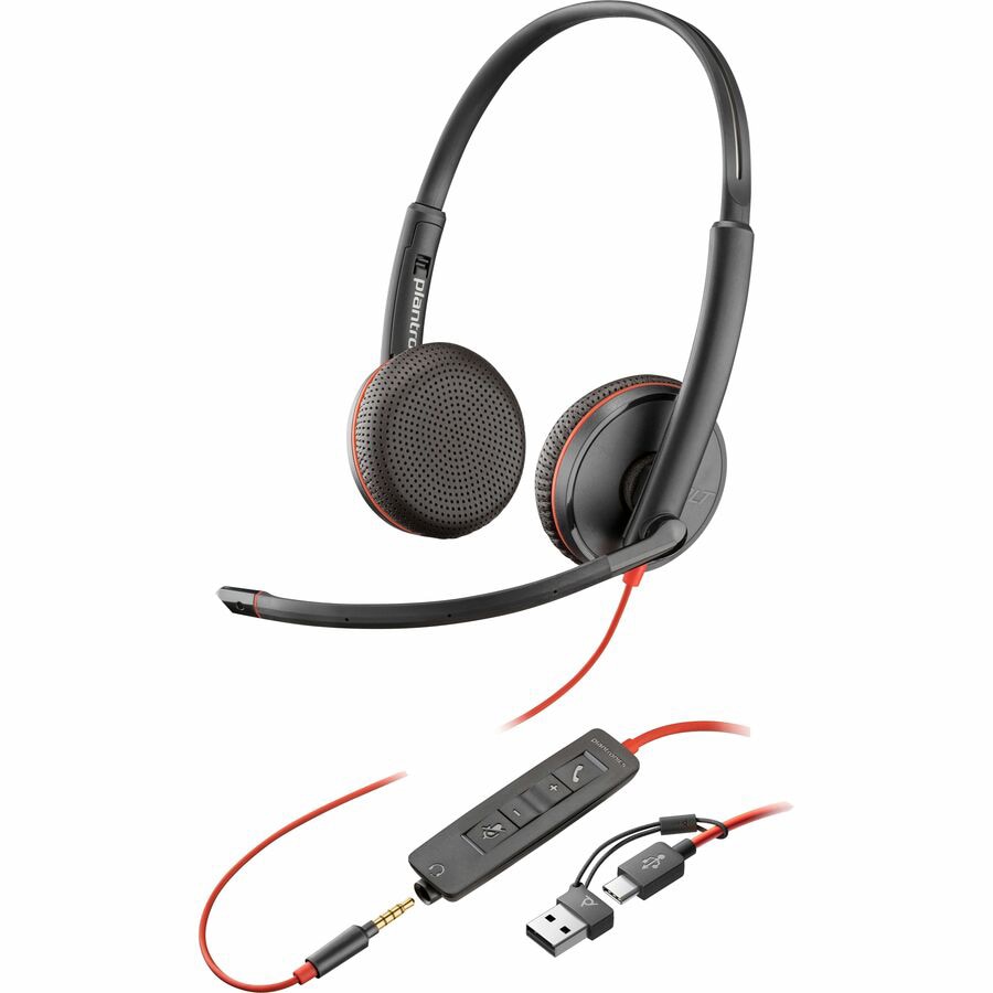 Auriculares Plantronics Blackwire C3225 USB-C y Jack 3,5 mm – Shopavia