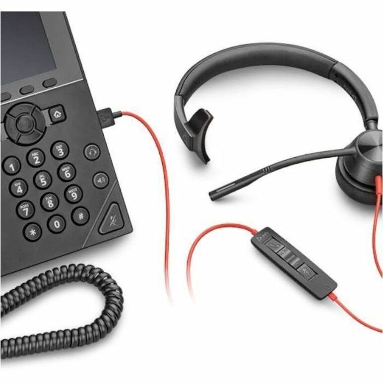 Thumbnail 4 of 5 for WVU Recommended Poly Blackwire 3310 Monaural USB-C Headset