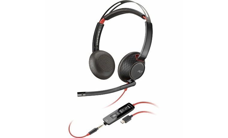 Poly Blackwire 5220 Stereo USB-C Headset +3.5mm plug +USB-C/A