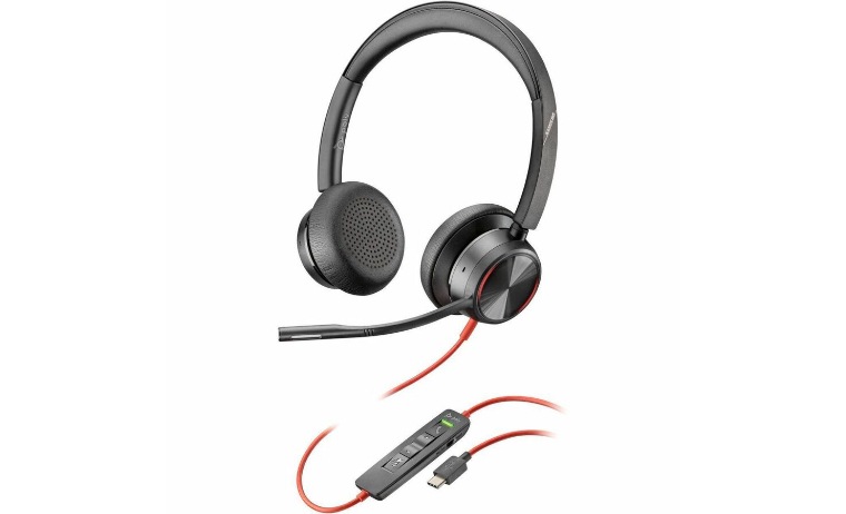 Plantronics Blackwire8225 ヘッドセット USB-C＆A Poly Blackwire 8225 Stereo USB-C Headset +USB-C/A Adapter