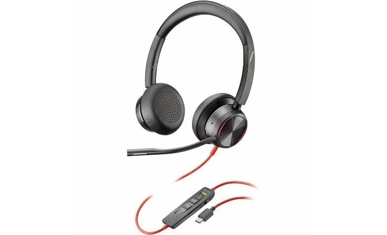 Plantronics Blackwire8225 ヘッドセット USB-C＆A Poly Blackwire 8225 Stereo USB-C Headset +USB-C/A Adapter