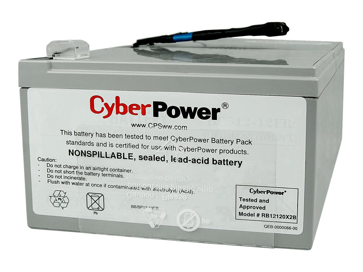 CyberPower RB12120X2B - UPS battery - lead acid - 12 Ah