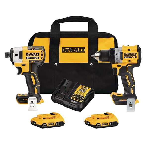 DEWALT 20V MAX XR Brushless Cordless Screw Driver Tool Kit with Two 2.0Ah Batteries 2 Piece DCK248D2 Tools CDW