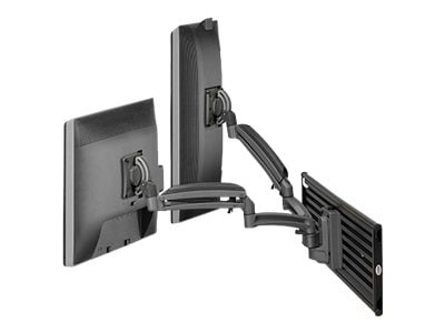 Chief Dynamic Dual Monitor Slat Wall Mount - For Displays 10-30" - Black mounting kit - for 2 LCD displays - black