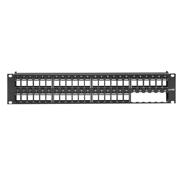 Leviton QUICKPORT 48‑Port Front Loading UTP Patch Panel - Black