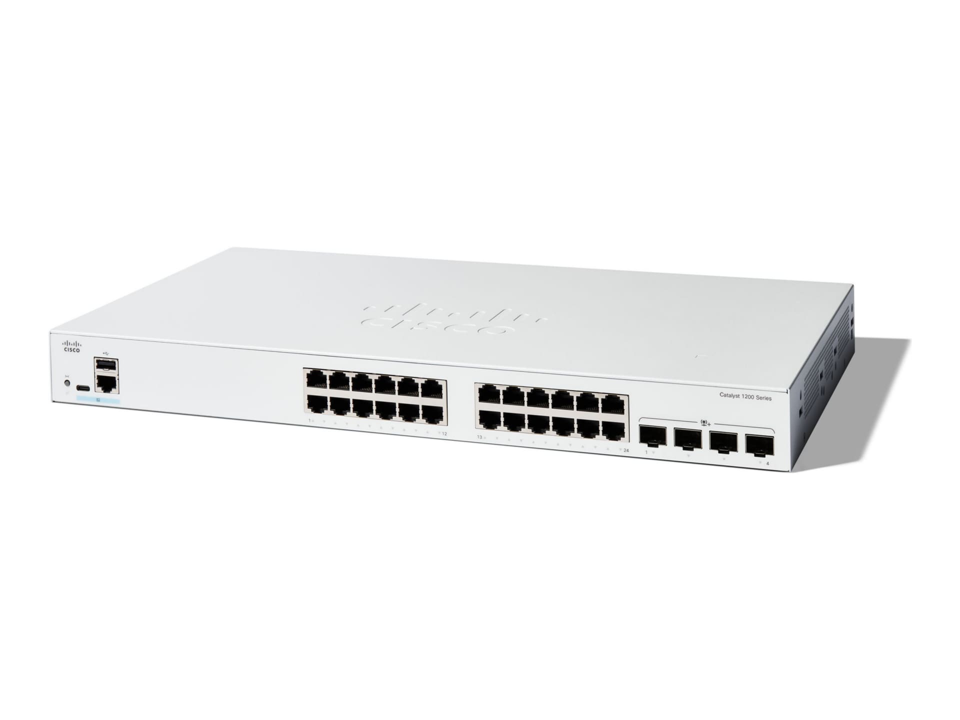Cisco Catalyst 1200-24T-4X - switch - 24 ports - smart - rack-mountable