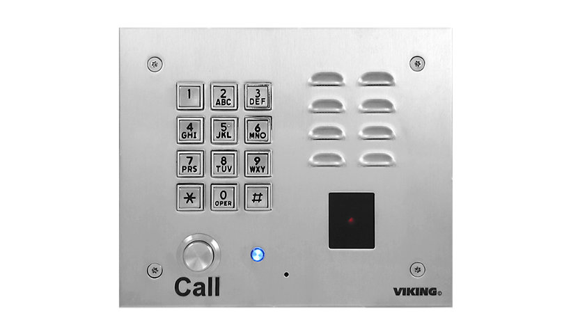 Viking Electronics VoIP Entry Phone System - Brushed Stainless Finish