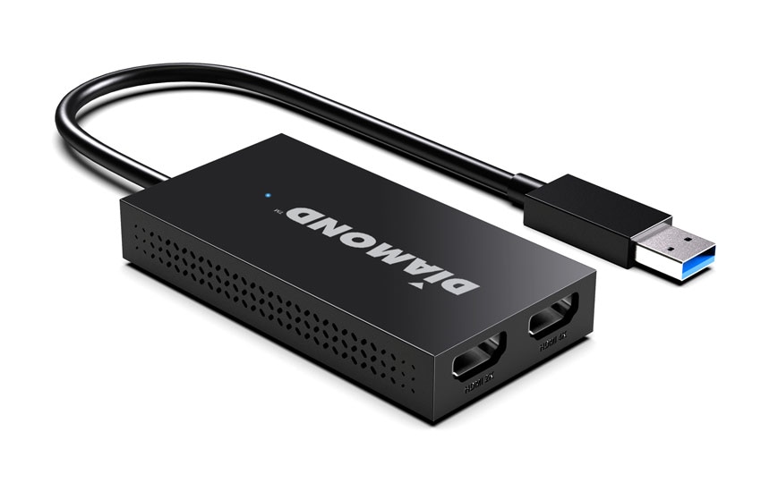 Diamond USB to Dual HDMI 4K/2K Video Graphics Adapter