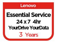 Lenovo Essential Service + YourDrive YourData - contrat de maintenance prolongé - 3 années - sur site