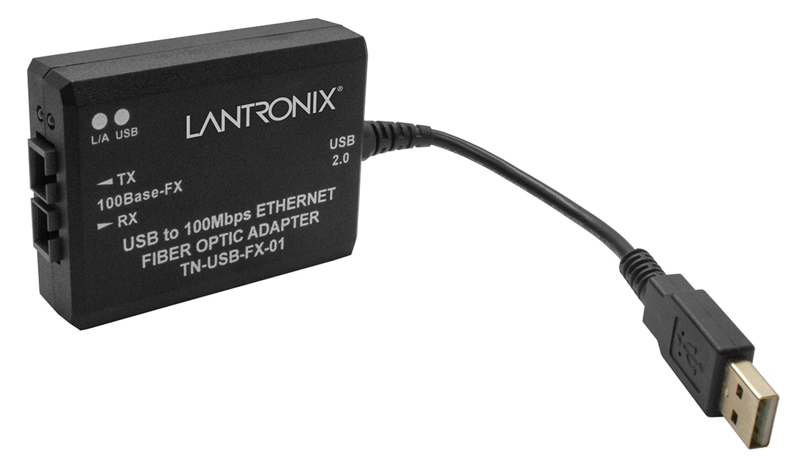 Transition Networks Lantronix USB 2.0 to Ethernet 100Base-FX Multimode SC M