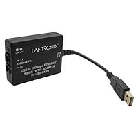 Transition Networks Lantronix USB 2.0 to Ethernet 100Base-FX Multimode SC Media Converter