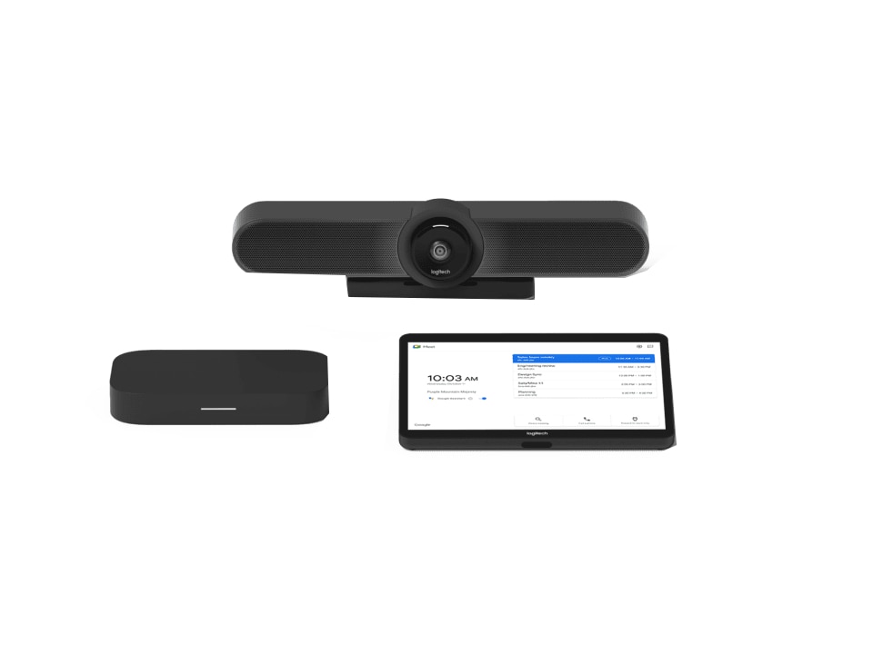Logitech Rally Bar Huddle with Logitech Tap, Google Meet Compute, and Logit
