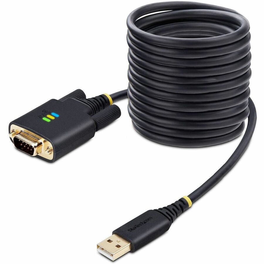StarTech.com 10ft/3m USB to Serial Adapter Cable, COM Retention 