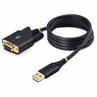 StarTech.com 3ft (1m) USB to Null Modem Serial Adapter Cable, COM Retention, FTDI, RS232, Changeable DB9 Screws/Nuts,