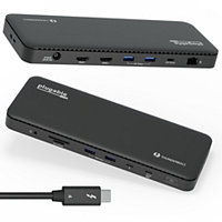 Plugable Thunderbolt 4 Dock 100W, Laptop Docking Station Dual Monitor Single 8K or Dual 4K HDMI for Windows and Mac