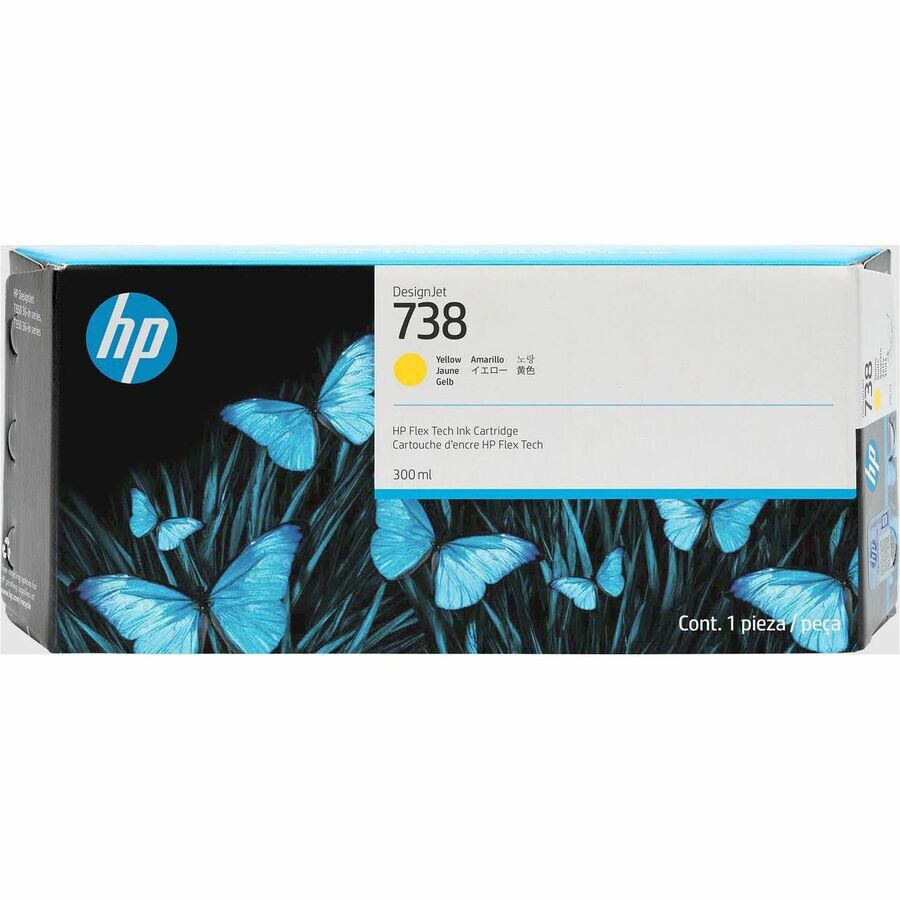 HP 738 Original Inkjet Ink Cartridge - Yellow Pack