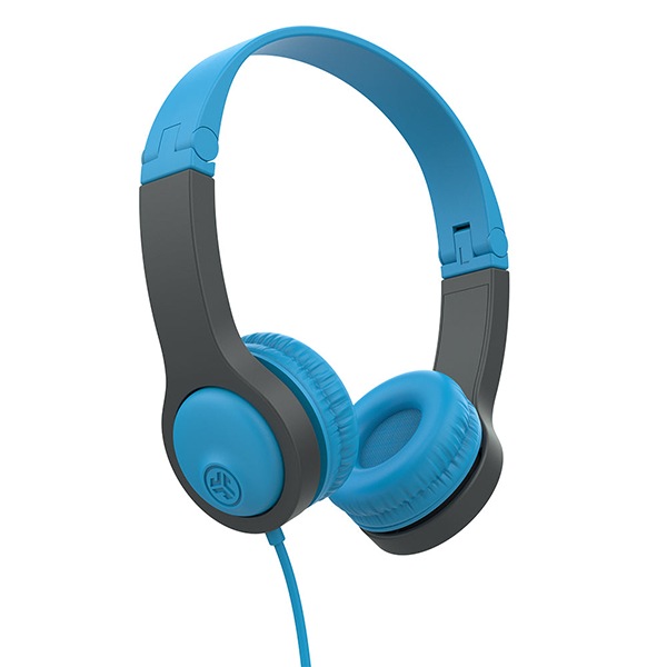 JLab Jbuddies Gen2 Kids Wired Folding Headphones with 3.5mm Connector- Blue/Gray