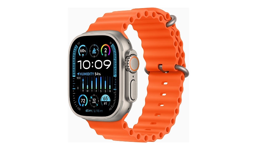 Apple Watch Ultra 2 (GPS + Cellular) - 49mm Titanium Case with Orange Ocean Band - 64 GB