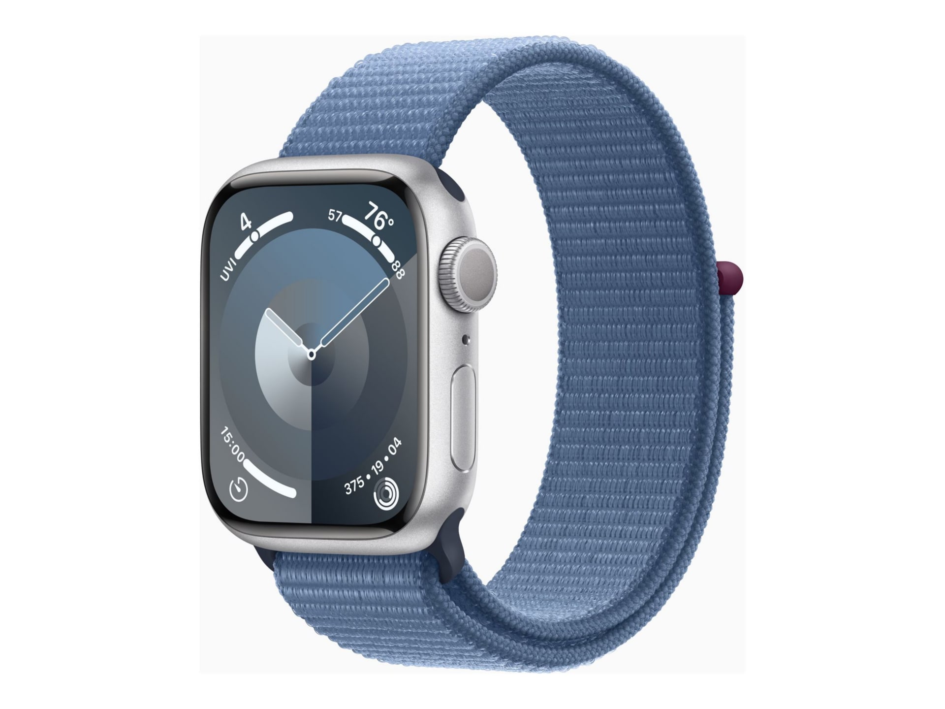 Apple Watch Series 9 (GPS) 41mm Silver Aluminum Case Winter Blue Sport Loop