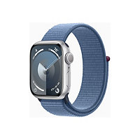 Apple Watch Series 9 (GPS) - 41mm Silver Aluminum Case with Winter Blue Sport Loop - 64 GB