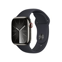 Apple Watch Series 9 (GPS+Cell) 41mm Graphite Steel Case w S/M Sport Band