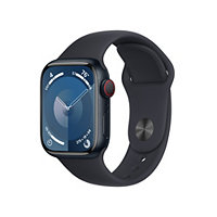 Apple Watch Series 9 (GPS + Cellular) - 41mm Midnight Aluminum Case with Midnight S/M Sport Band - 64 GB