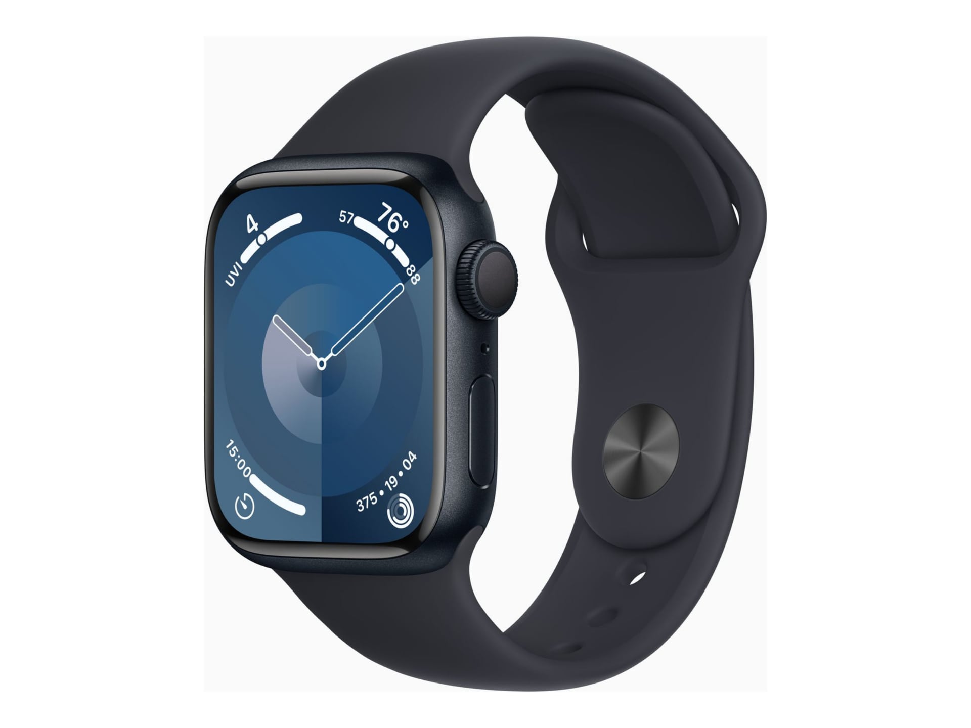 Apple Watch Series 9 (GPS) - 41mm Midnight Aluminum Case with S/M Midnight Sport Band - 64 GB