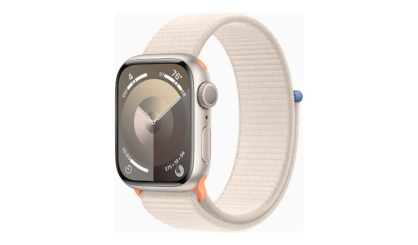 Apple Watch Series 9 (GPS) - 41mm Starlight Aluminum Case with Starlight Sport Loop - 64 GB