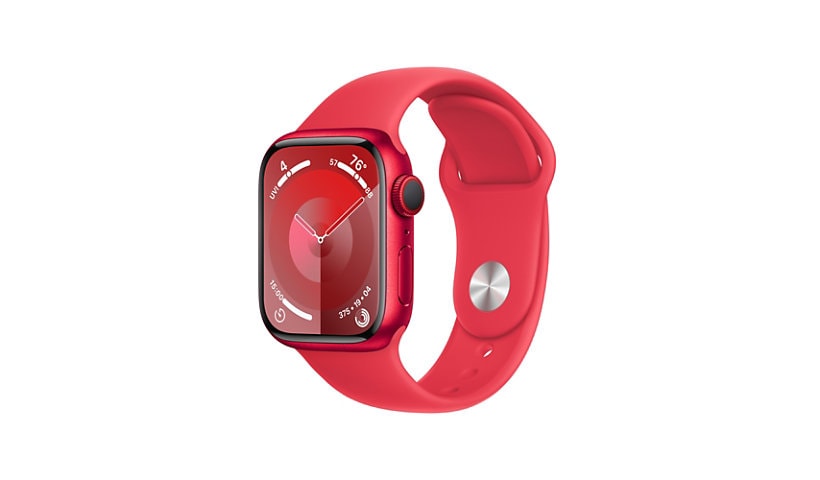 Apple Watch Series 9 (GPS + Cellular) - 41mm (PRODUCT)RED Aluminum Case with S/M (PRODUCT)RED Sport Band - 64 GB