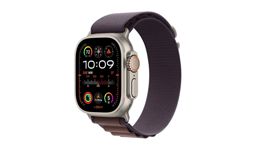 Apple Watch Ultra 2 (GPS + Cellular) - 49mm Titanium Case with Small Indigo Alpine Loop - 64 GB