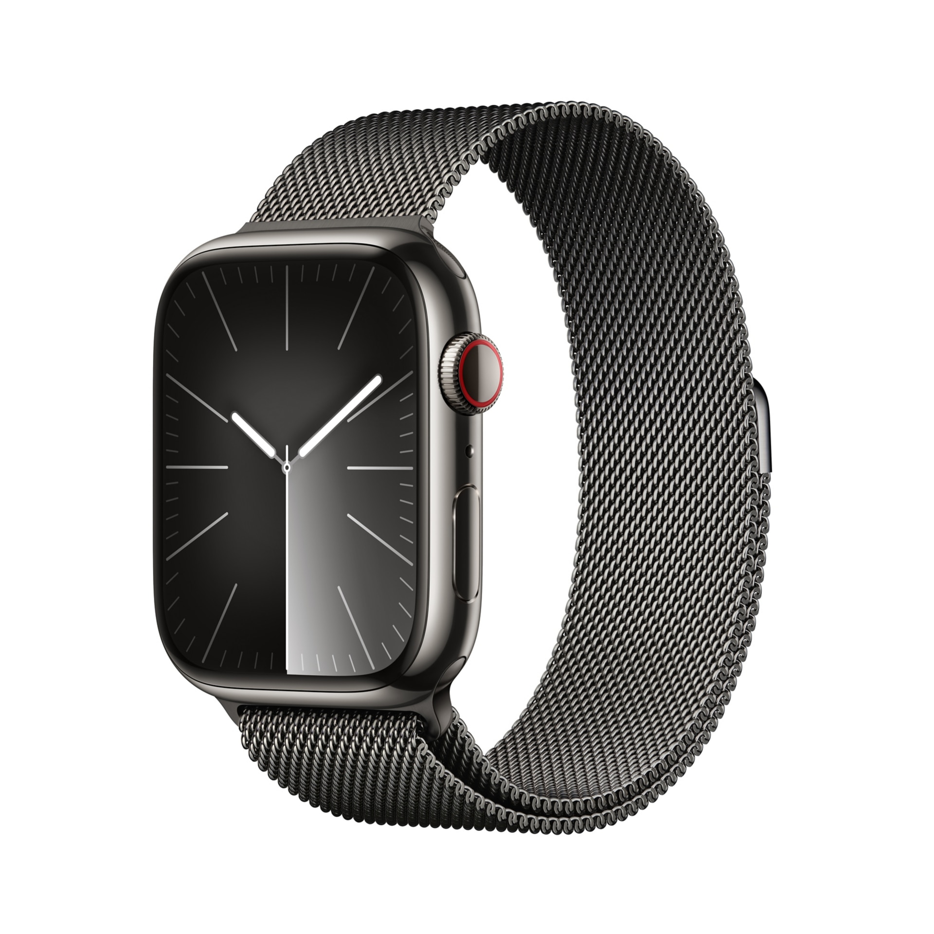 Apple Watch Series 9 (GPS + Cellular) - 45mm Graphite Stainless Steel Smartwatch with Graphite Milanese Loop - 64 GB