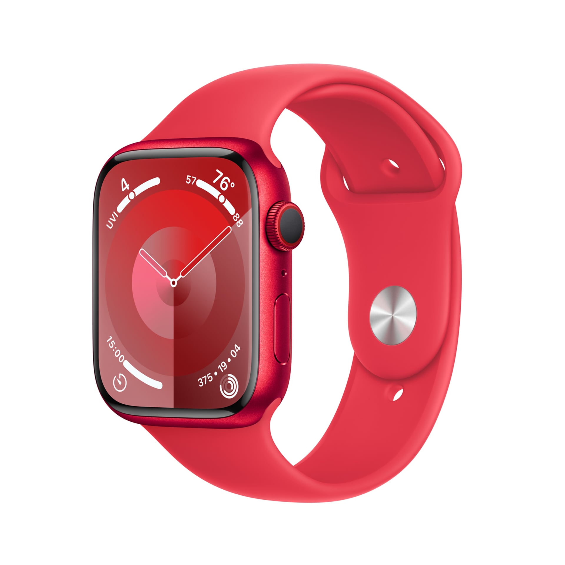Apple Watch Series 9 (GPS + Cellular) - 45mm (PRODUCT)RED Aluminum Case with M/L (PRODUCT)RED Sport Band - 64 GB