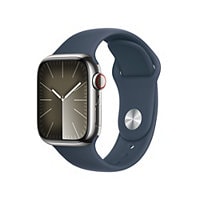 Apple Watch Series 9 (GPS+Cell) 41mm Silver Steel Case w S/M Sport Band