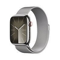 Apple Watch Series 9 (GPS+Cell) 45mm Silver Steel Case w Milanese Loop
