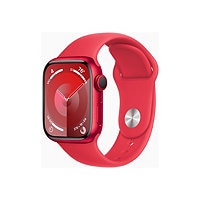 Apple Watch Series 9 (GPS + Cellular) - 41mm (PRODUCT)RED Aluminum Case with M/L (PRODUCT)RED Sport Band - 64 GB