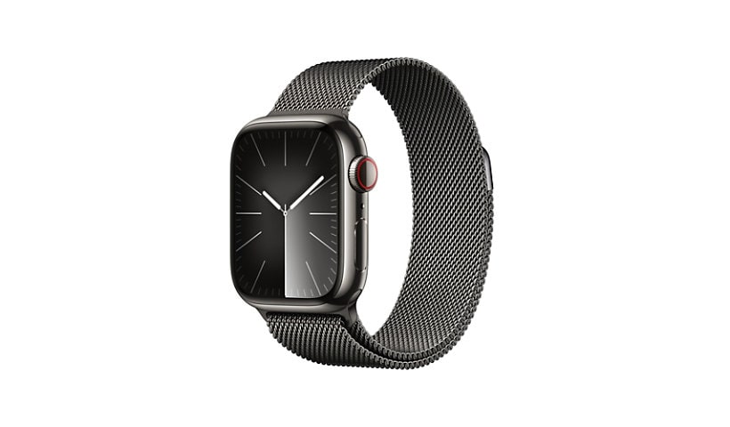 Apple Watch Series 9 (GPS + Cellular) - 41mm Graphite Stainless Steel Case with Graphite Milanese Loop - 64 GB