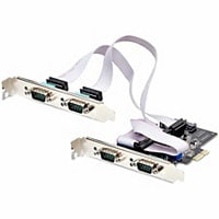 StarTech.com 4-Port Serial PCIe Card, Quad-Port RS232/RS422/RS485 Card, 16C1050 UART, ESD Protection, Windows/Linux,