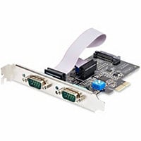 StarTech.com 2-Port Serial PCIe Card, Dual-Port RS232/RS422/RS485 Card, 16C1050 UART, ESD Protection, Windows/Linux,