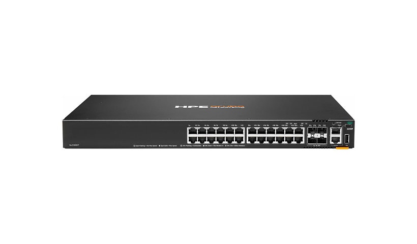 HPE Aruba Networking CX 6200F 24G 4SFP TAA Switch - switch - Max. Stacking Distance 10 kms - 24 ports - managed -