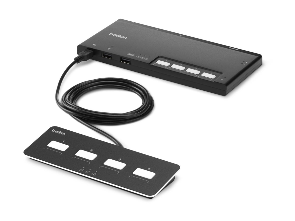 Belkin Modular Secure Single Head - KVM switch - 4 ports - TAA Compliant