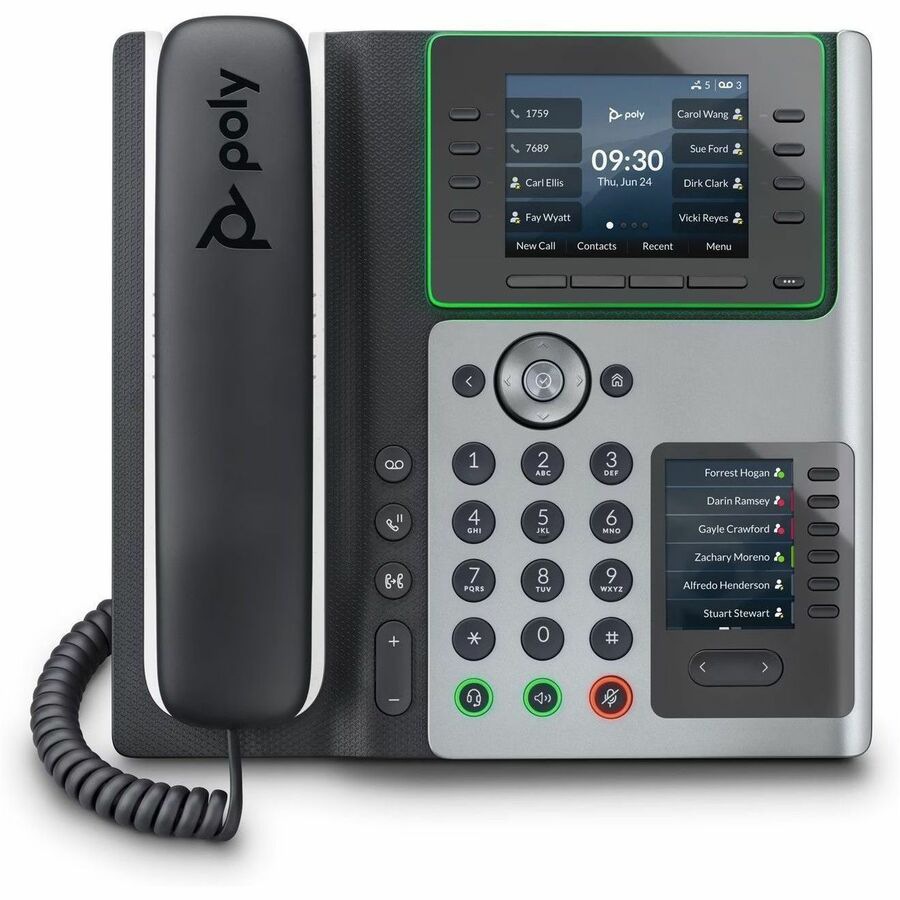Poly Edge E450 IP Phone - Corded - Corded/Cordless - Bluetooth, NFC, Wi-Fi